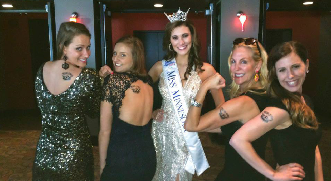 Molly Rice and Sara Martin with Miss Minnesota